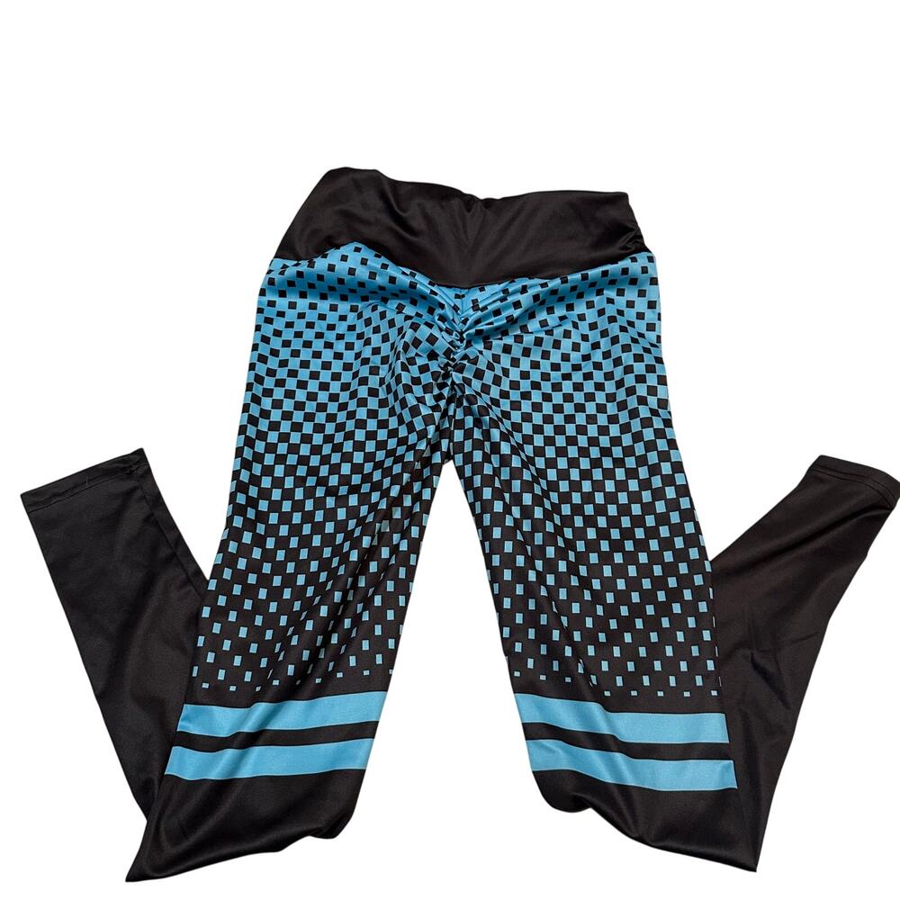 Blue and Black leggings L